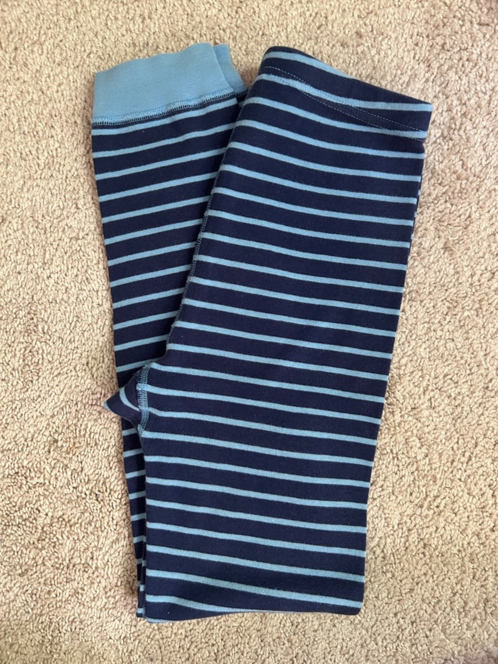 Hanna Andersson 140 10 Pajama Pants Organic Cotton Blue Stripe